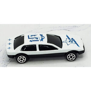 Vintage White Ferrari The Toy Network City Racers Diecast Car